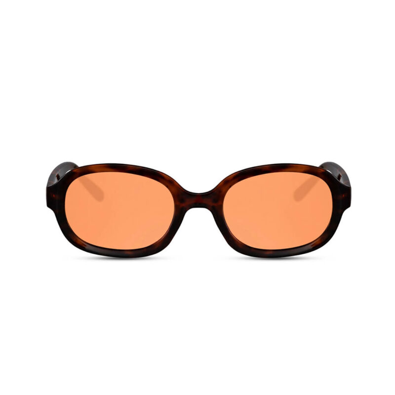 Lunettes de soleil Asil, monture écaille de tortue, verres teintés orange, style streetwear urbn.