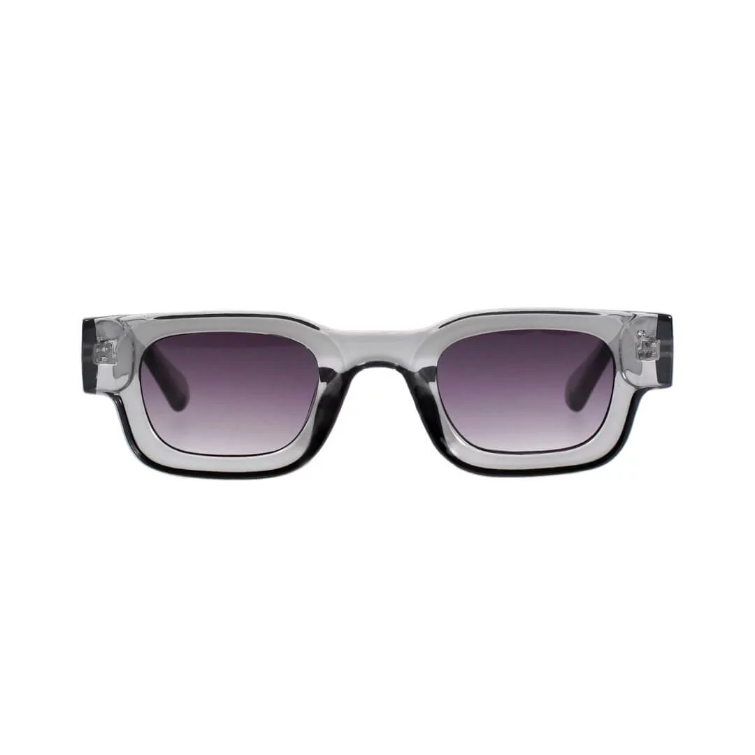 Lunettes de soleil Sapphire au style streetwear, monture transparente, verres teintés, disponibles au Maroc.