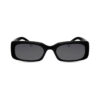 Lunettes de soleil Edge noires rectangulaires, style streetwear luxe, urbn eyewear, disponibles au Maroc.