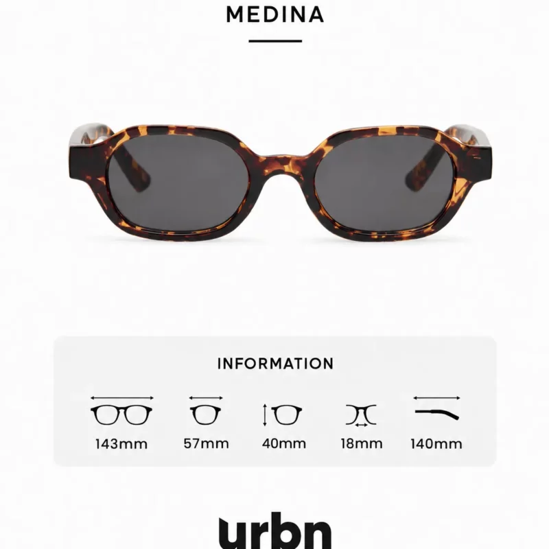 Medina | Lunettes de Soleil Ovales Écaille de Tortue | URBN Femme