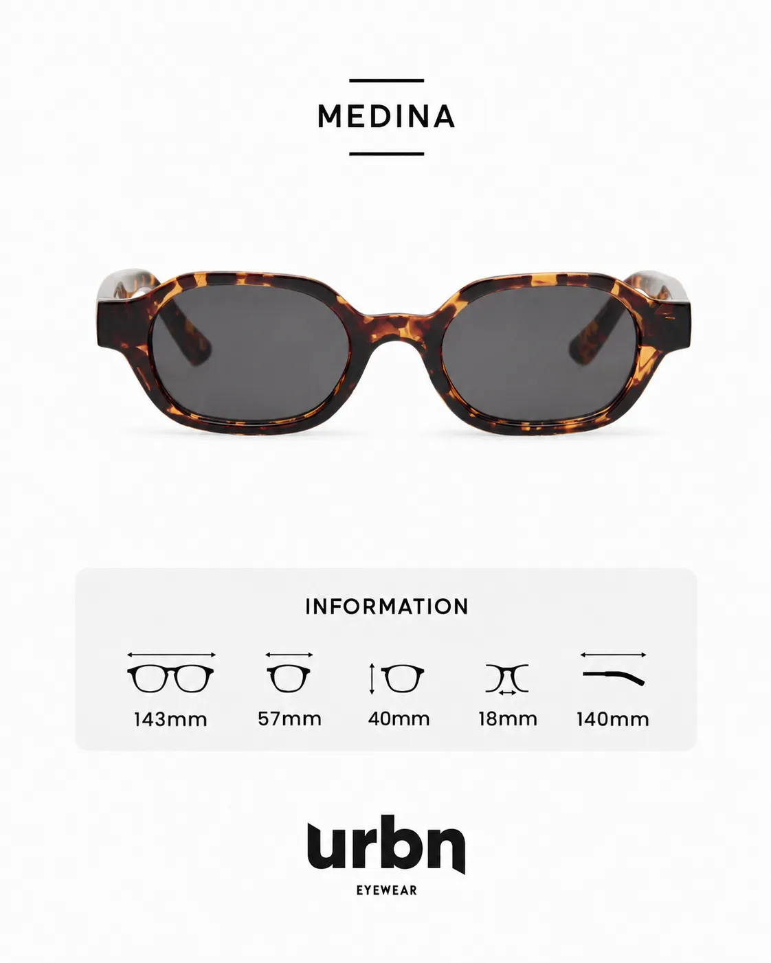 Medina | Lunettes de Soleil Ovales Écaille de Tortue | URBN Femme