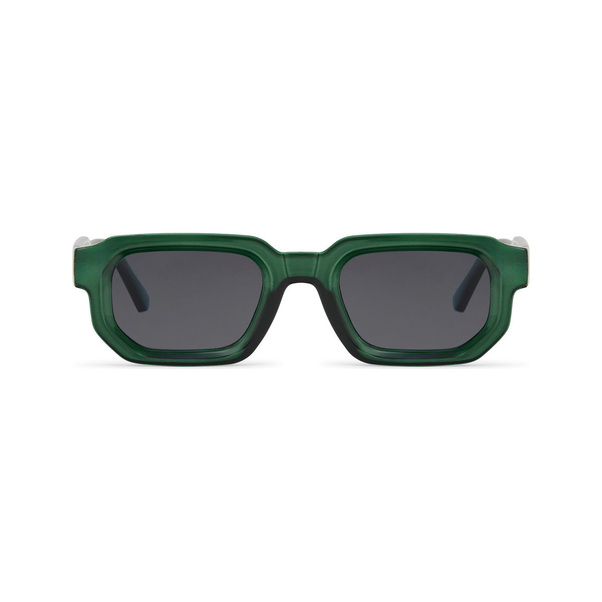 Lunettes Verdant — monture verte, verres sombres