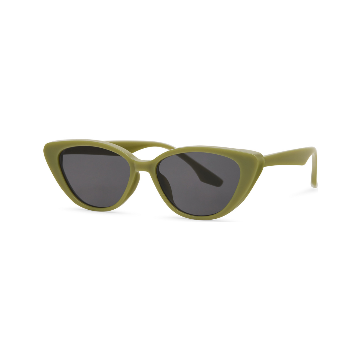 Moss — lunettes de soleil cat-eye, monture verte, verres sombres