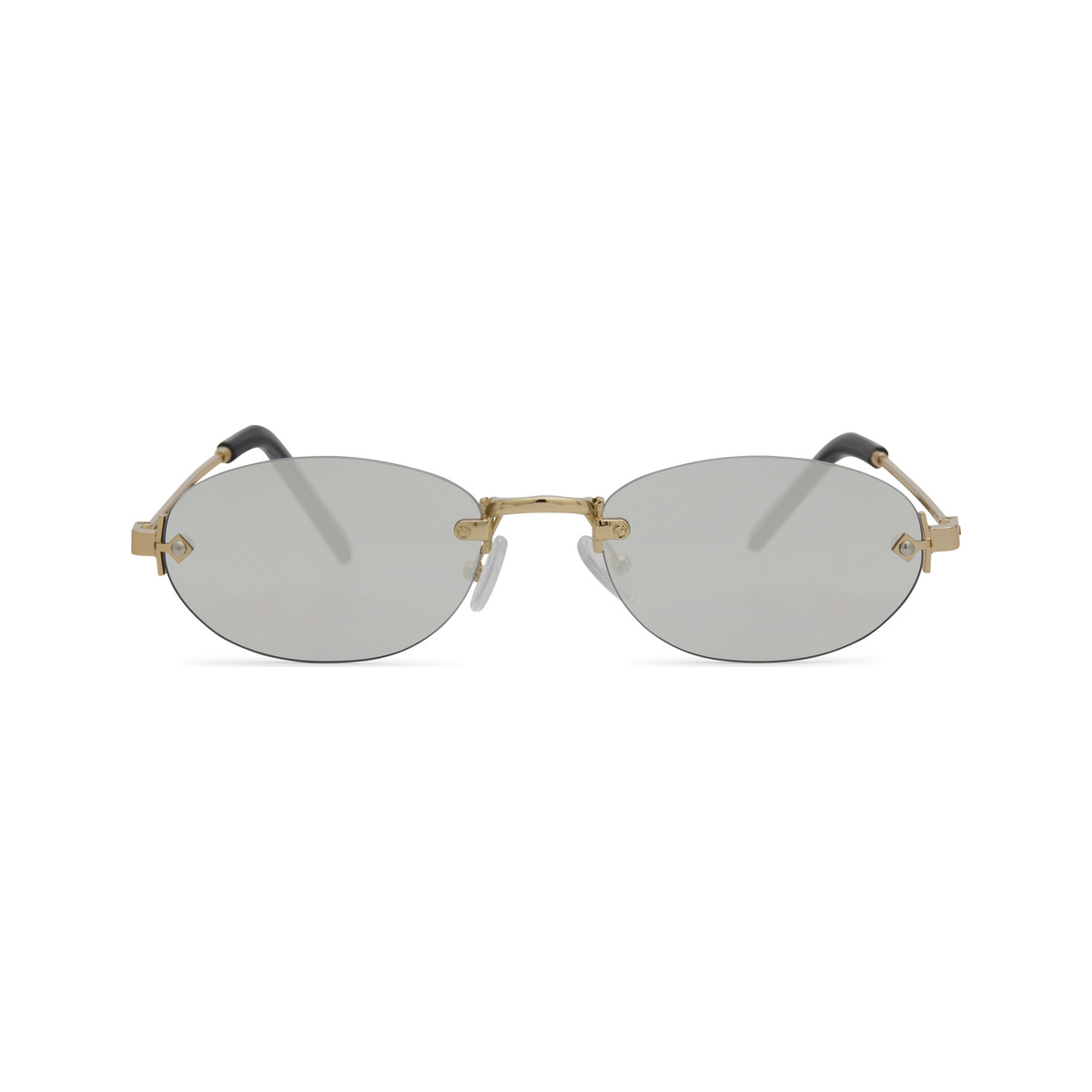Lunettes Alloy — monture dorée, verres gris clair